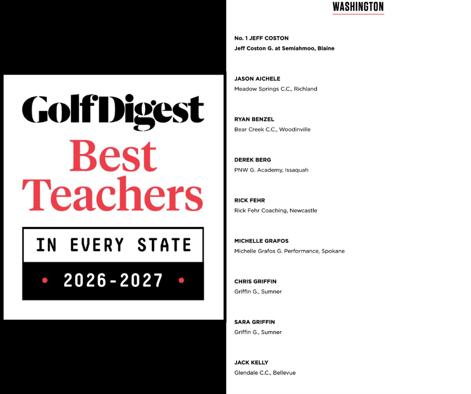 Golf Digest Names Jeff Coston Best Teacher in WA State 2026-27